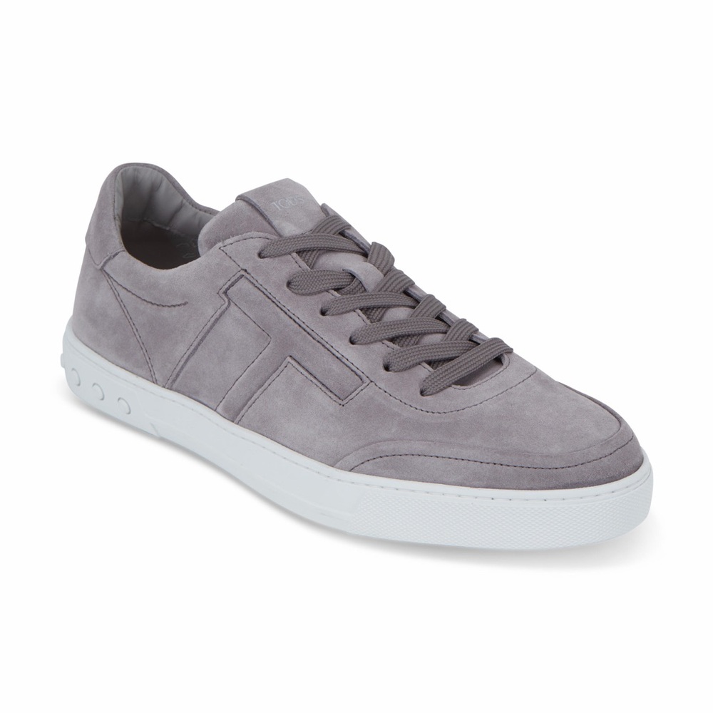 NWT Tod’s T Latérale Sport Suede Low Top Sneaker in Gray XXM0AY40RE0B414 | 6.5